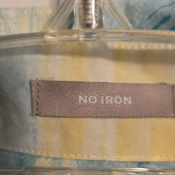 Chico's Pastel Blue and Yellow Shirt - Picture 3 of 11